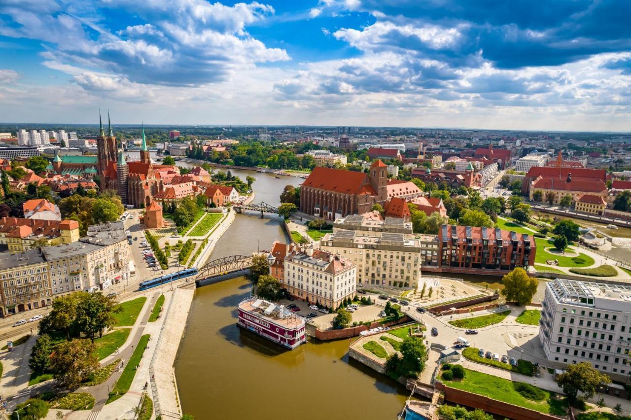 Great Polonia River Boat Apartments Wroclaw Bagian luar foto